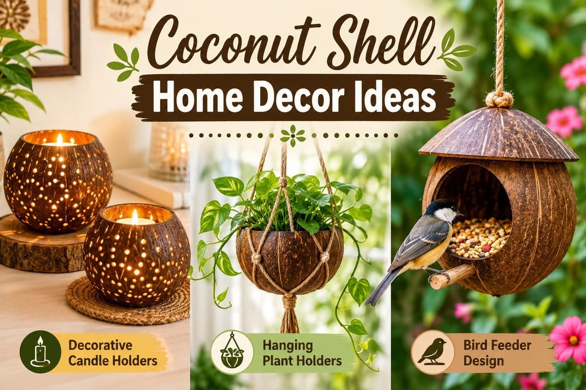 10 Creative Home Decor Ideas Using Coconut Shells