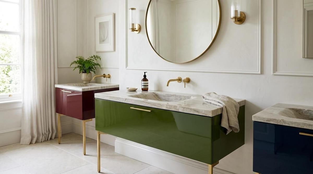 colourful vanity for luxury bathrooms