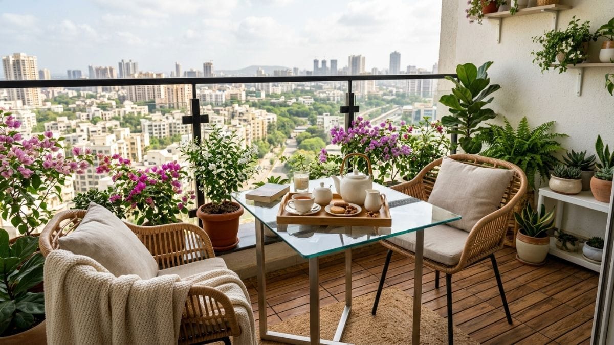 four legged metal corner glass table