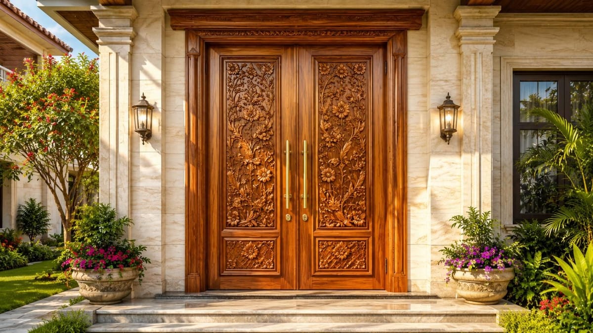 10 Double Door Designs for Main Door That Make a Strong First Impression