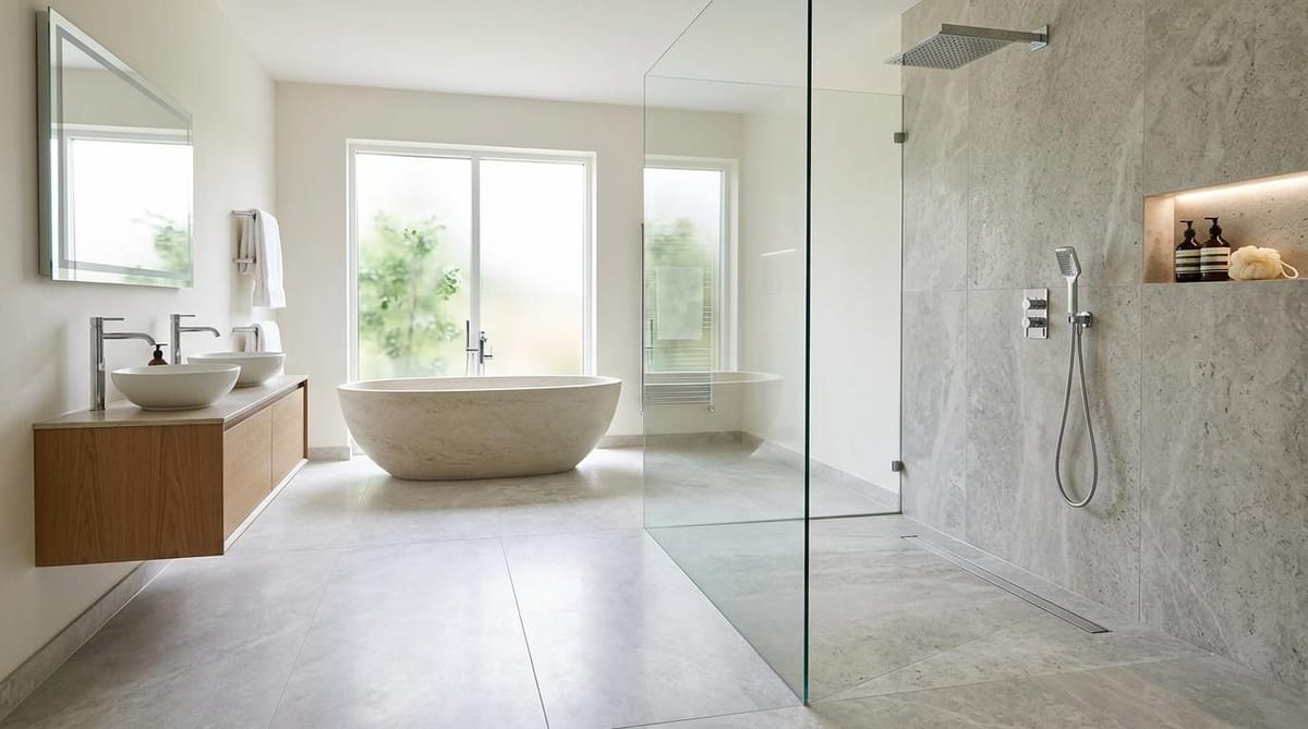 Walk-in shower for luxury bathrooms