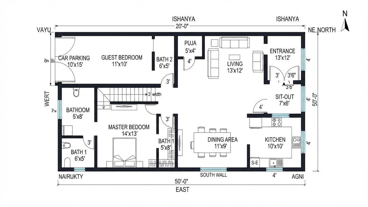 8 Best 20x50 House Plans for Small Families