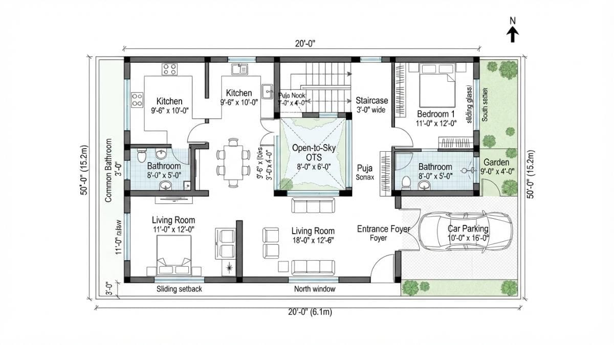 8 Best 20x50 House Plans for Small Families