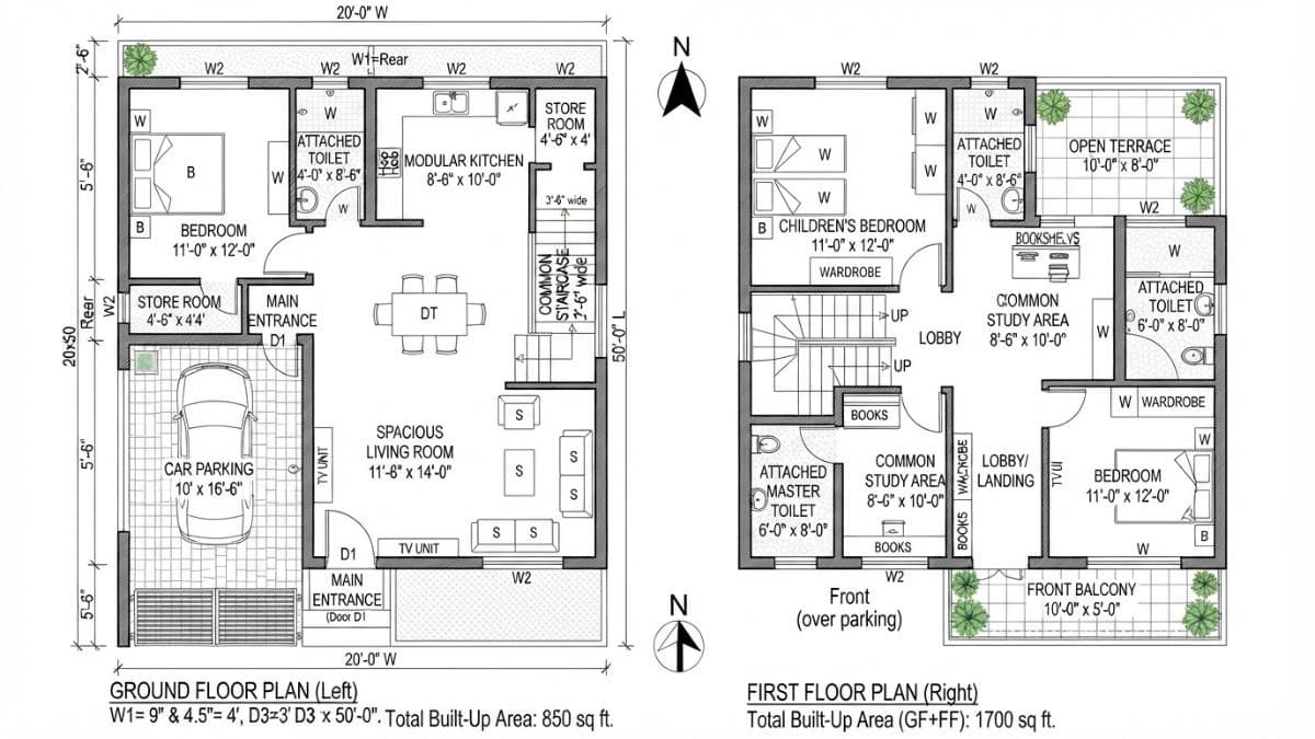 8 Best 20x50 House Plans for Small Families