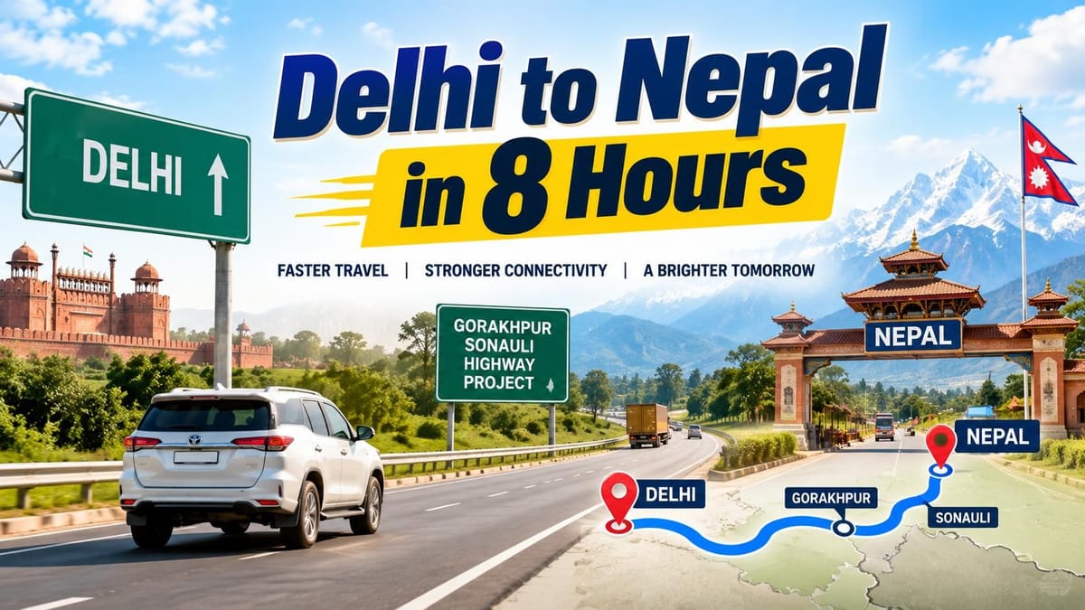 Delhi to Nepal in 8 Hours: 79 KM of Gorakhpur Sonauli Highway Project Can Make Travel Easy