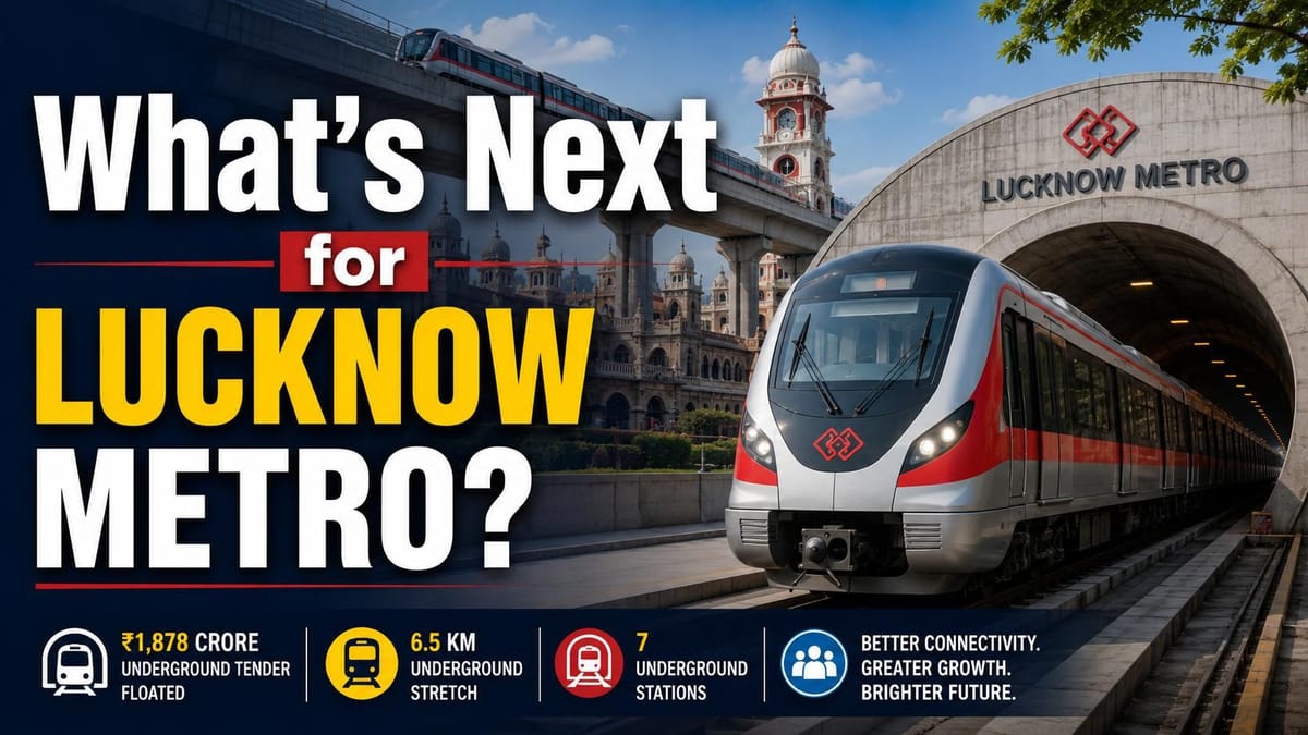 Lucknow Metro to Build 7 Underground Stations Under Rs 1,878 Crore Tender