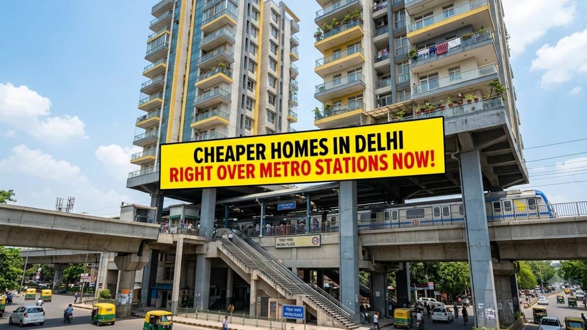 DMRC to Build Residential Towers Directly Above Delhi Metro Stations