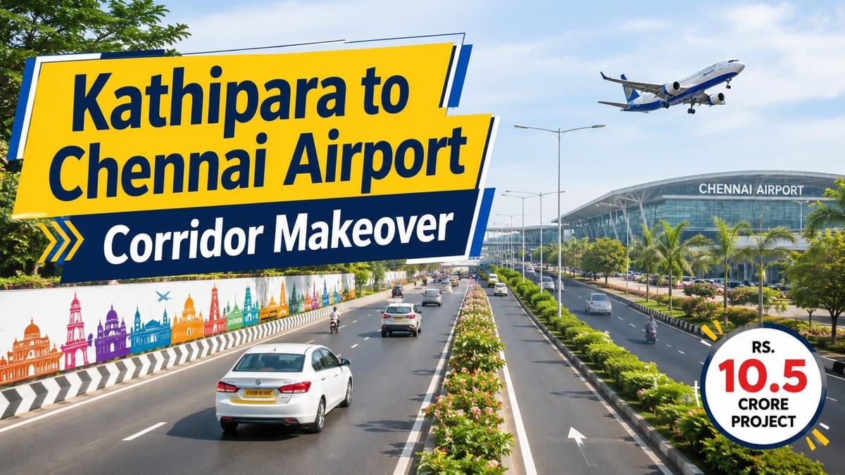 Kathipara to Chennai Airport Makeover: Rs 10.5 Crore Project to Turn Stretch into Gateway of Chennai