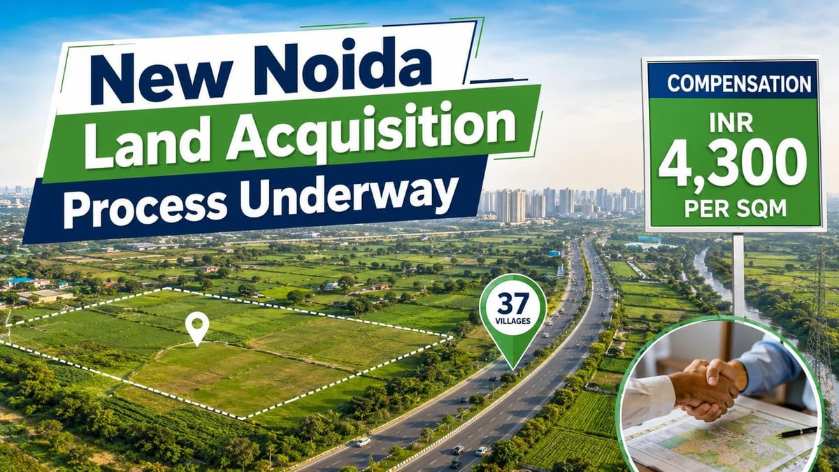 New Noida (DNGIR): How the INR 4,300 per Sqm Compensation Plan Is Supporting the Land Acquisition Process Across 37 Villages