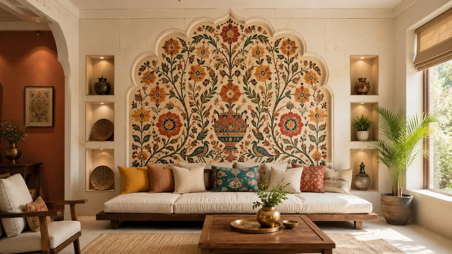 Texture and accent wall painting