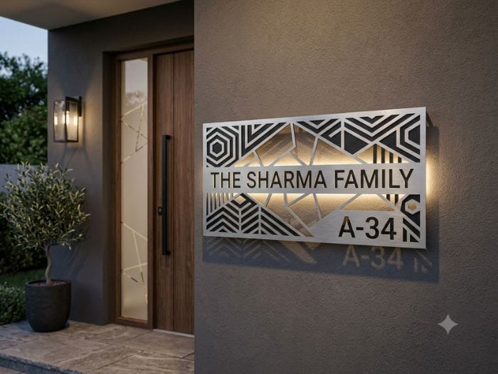 15+ Attractive Steel Name Plates Ideas and Designs For Home