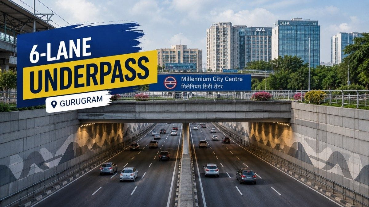 Millennium City Centre Metro to SPR: Gurugram Plans 6-Lane Underpass at Busy Junction