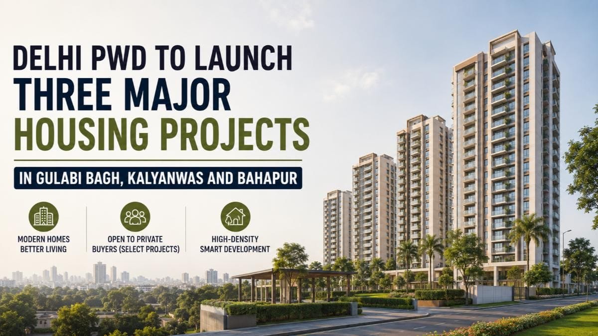 Delhi PWD to Launch Three Major Housing Projects in Gulabi Bagh, Kalyanwas and Bahapur