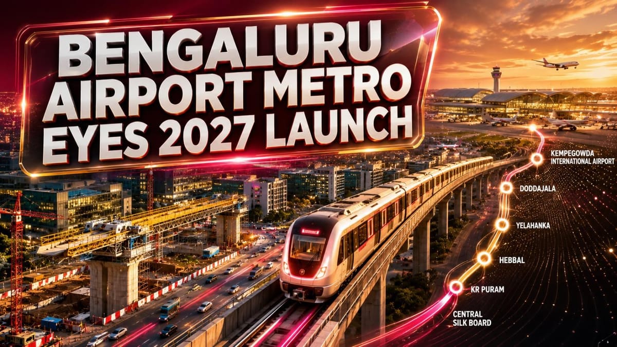 Namma Metro Blue Line Reaches 72% Completion to Connect Bengaluru Airport by 2027