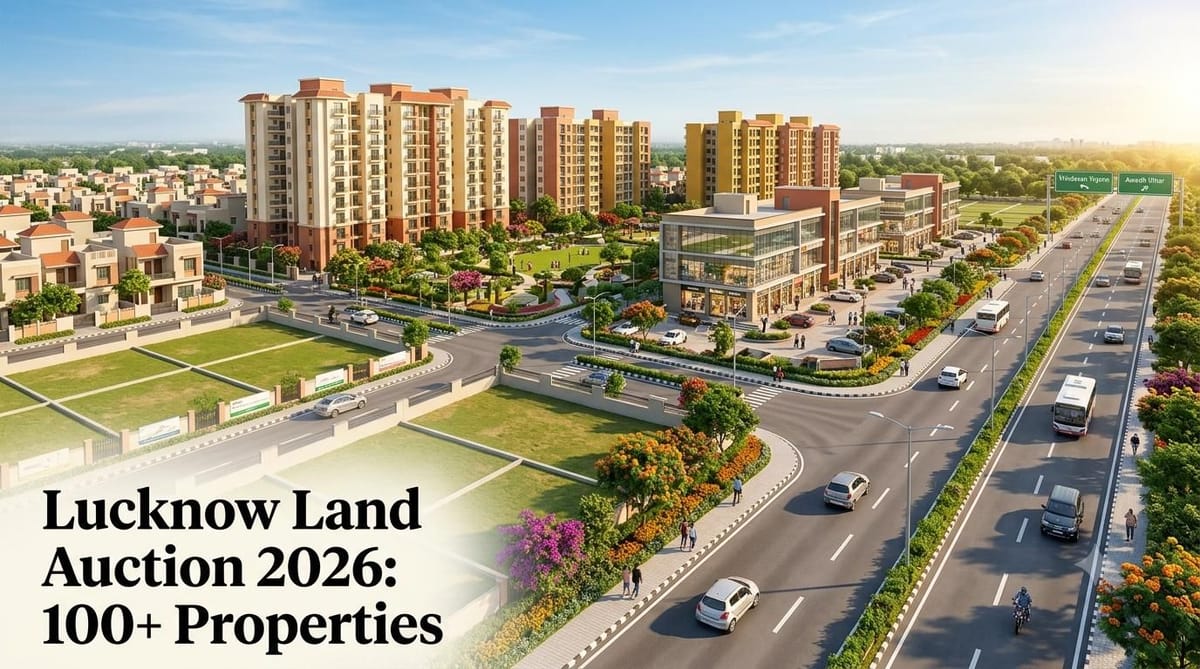 Lucknow Land Auction 2026: 100+ Properties in Vrindavan, Awadh Vihar Up for Bid