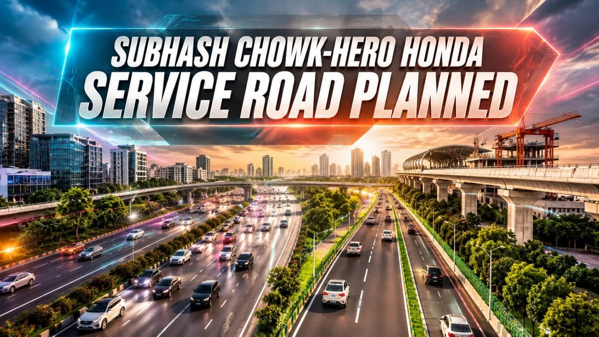 Subhash Chowk-Hero Honda Chowk Service Road to Ease NH-48 Traffic in Gurugram
