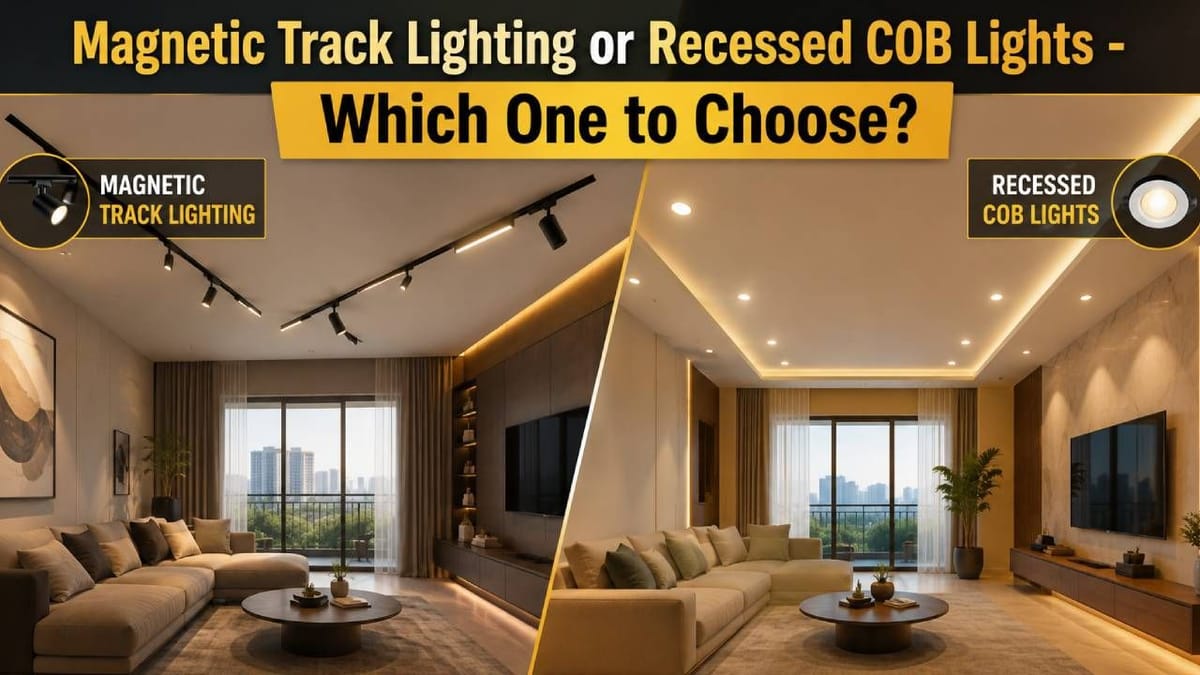 Magnetic Track Lighting vs Recessed COB Lights: Modern Ceiling Lighting Guide