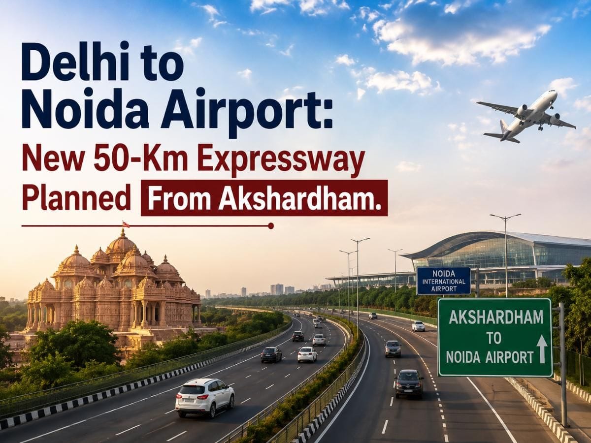 Delhi to Noida Airport: 50-Km Elevated Expressway Planned From Akshardham