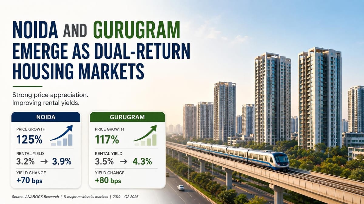 Noida and Gurugram Emerge as Dual-Return Housing Markets