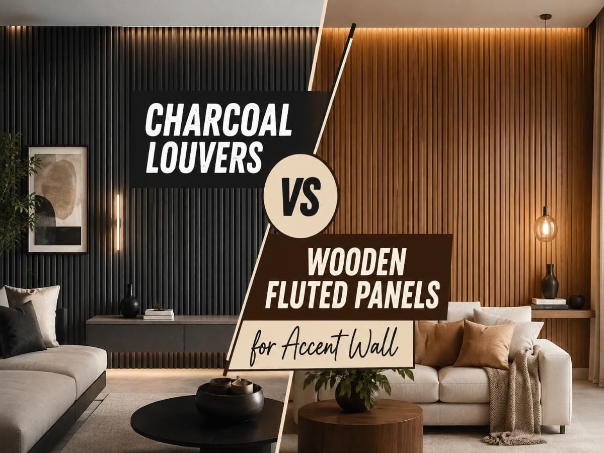 Charcoal Louvers vs Wooden Fluted Panels: Which Is Better for Accent Walls?