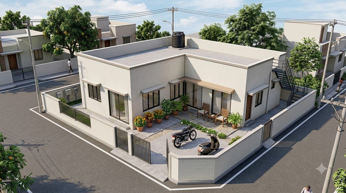 1 BHK House Plans for Small and Low-Budget Homes