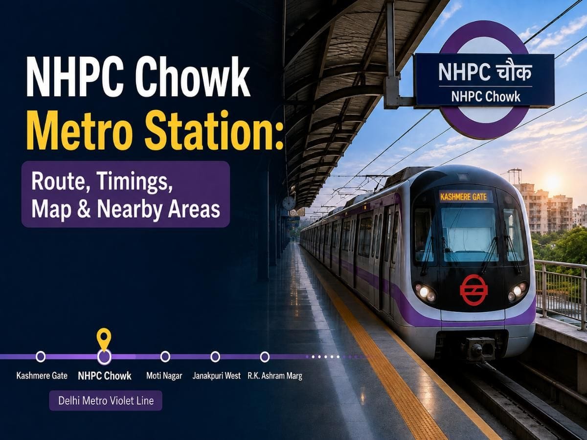NHPC Chowk Metro Station Faridabad on Violet Line Route, Map, Timings & Nearby Areas