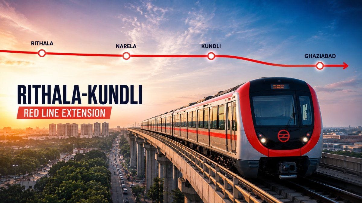 Delhi Metro: Rithala-Kundli Red Line Extension to Add 11 Stations, Connect Haryana to Ghaziabad