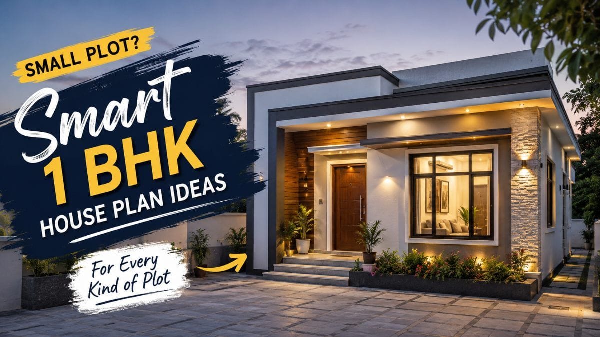 1 BHK House Plans for Small and Low-Budget Homes