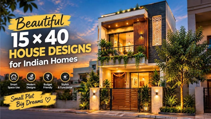 10+ Beautiful 15×40 House Designs for Indian Homes