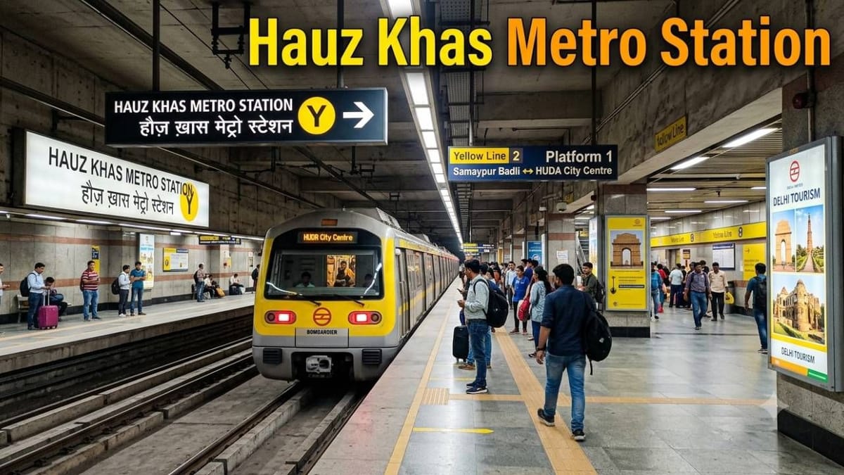 Hauz Khas Metro Station Delhi: Interchange Station for Yellow and Magenta Lines