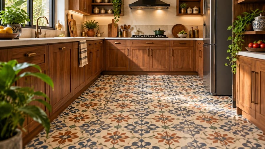 10 Indian Kitchen Patterned Floor Tile Designs