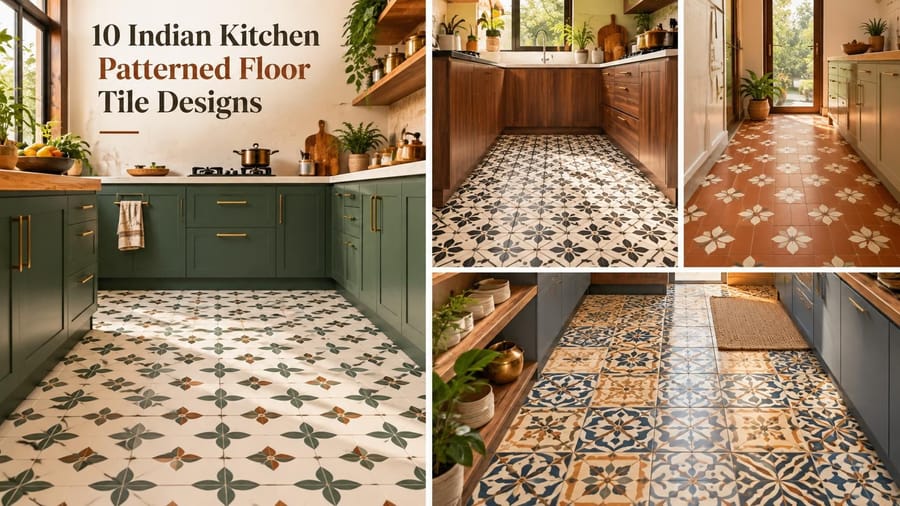 10 Indian Kitchen Patterned Floor Tile Designs