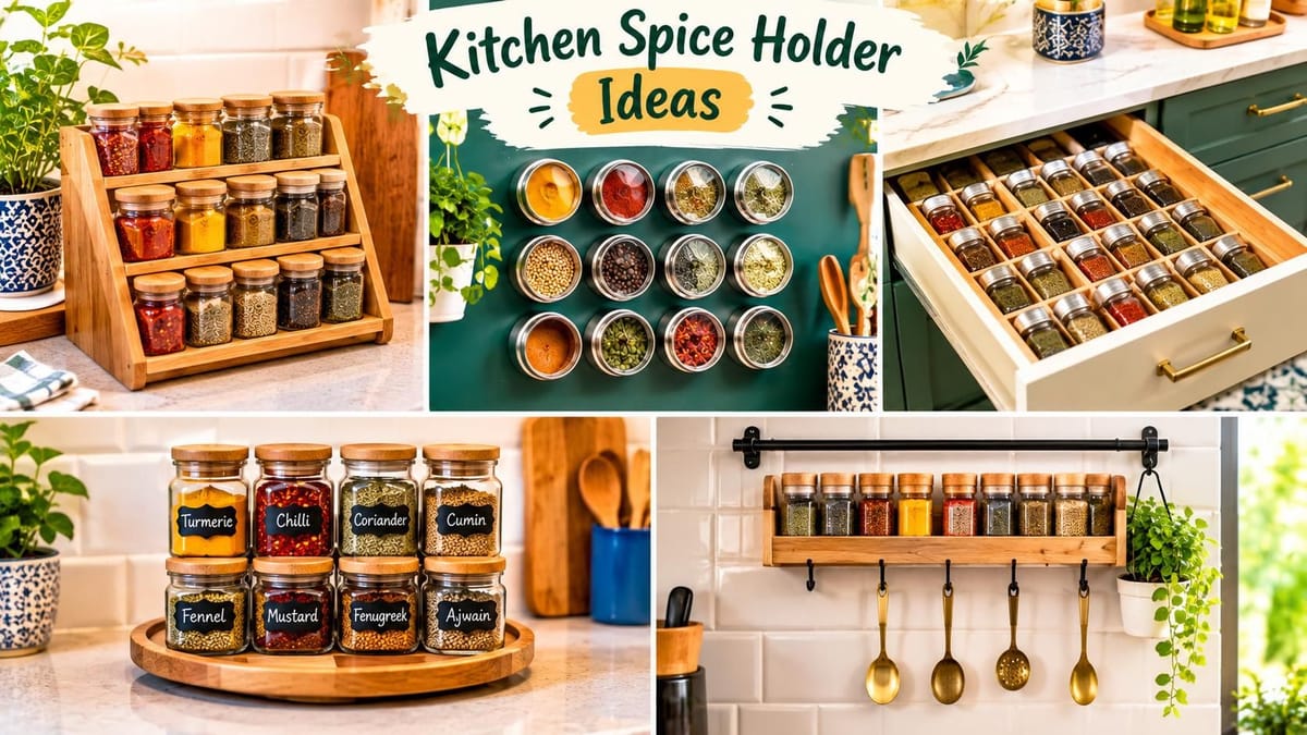 8 Kitchen Spice Holder Ideas to Keep Your Masalas Organised