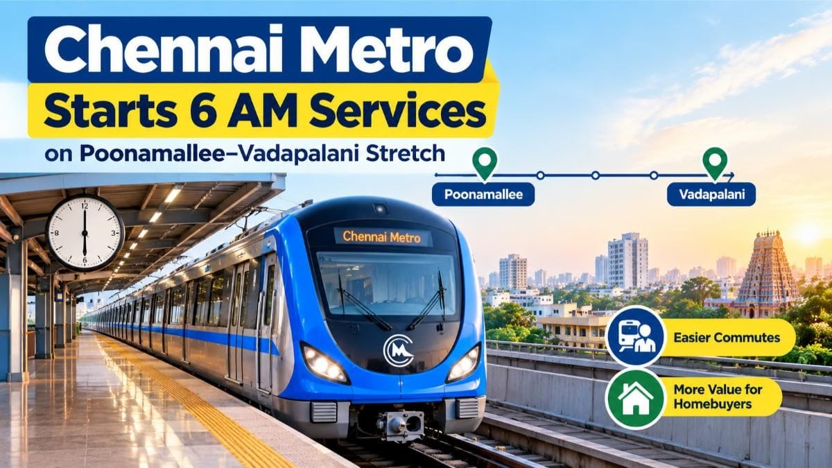 Chennai Metro Starts 6 AM Services on Poonamallee-Vadapalani Stretch ...