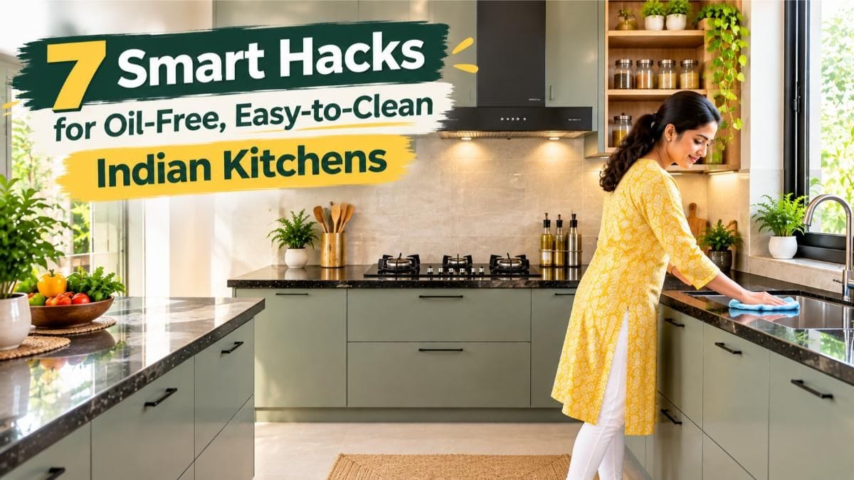 7 Smart Hacks for Oil-Free, Easy-to-Clean Indian Kitchens