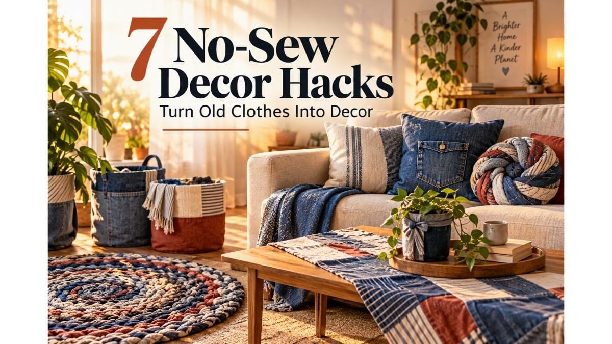 7 No-Sew Home Decor Ideas Using Old Clothes