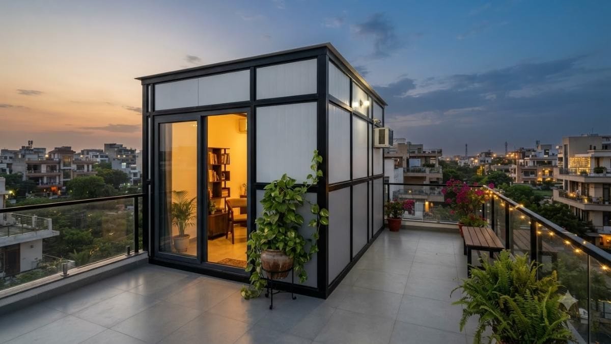 Rooftop Room Construction: Prefab Steel vs Brick Room - Cost, Approval ...