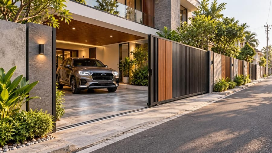 10 Parking Gate Designs That Make Car Entry Easier on Narrow Roads