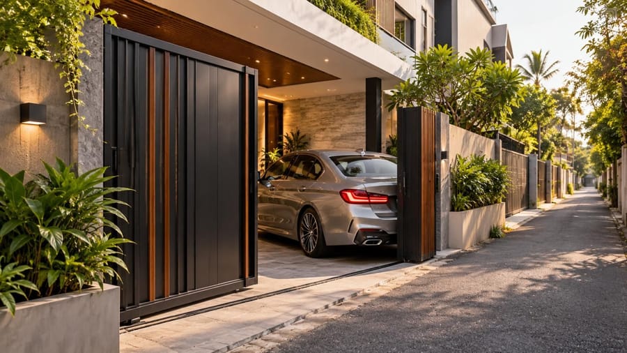 10 Parking Gate Designs That Make Car Entry Easier on Narrow Roads