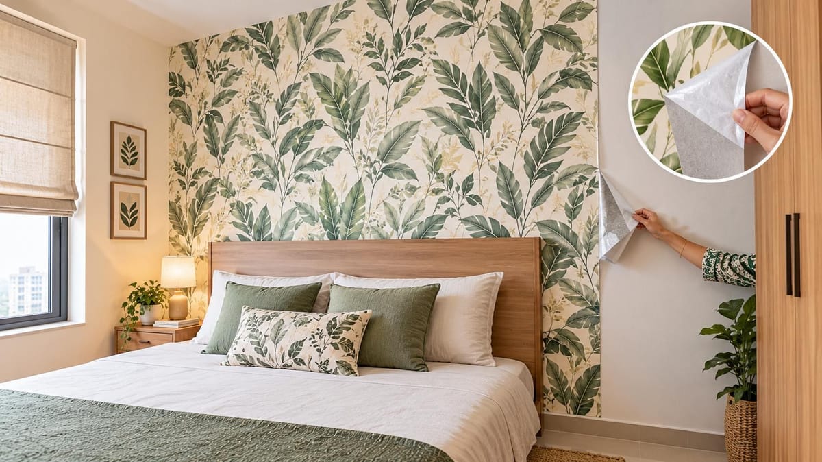 Tracking Stick Graphics No-Drill Decor Ideas for Indian Rented Flats: Budget-Friendly Ways to ...