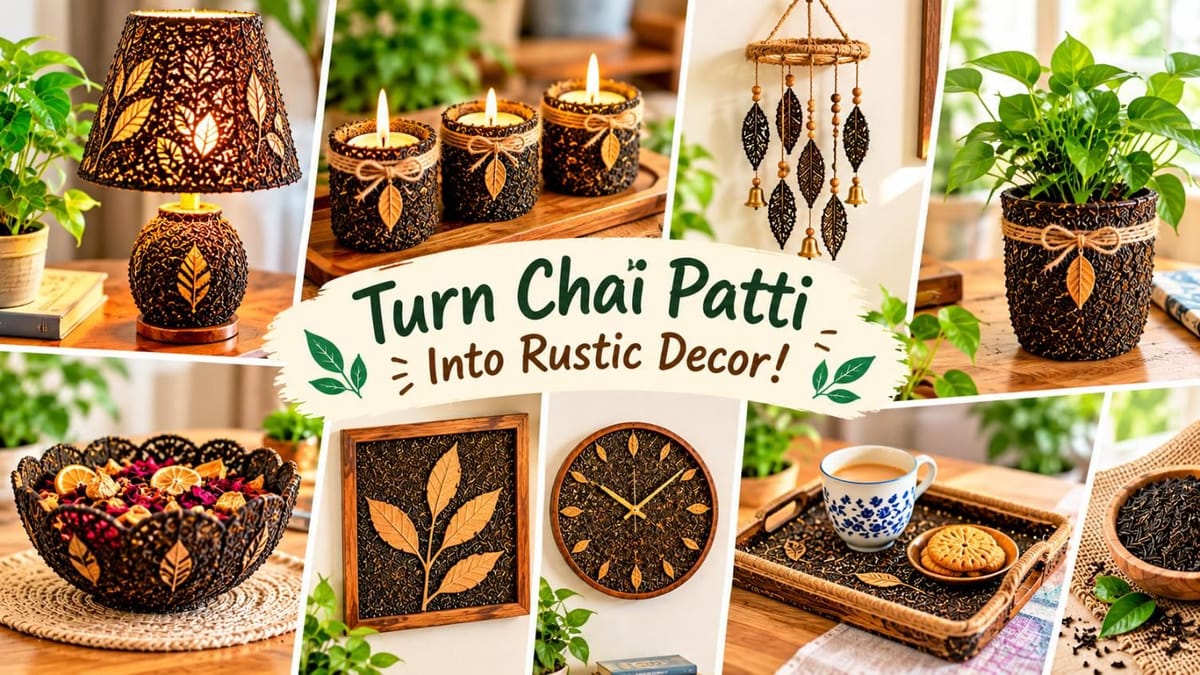 Don't Throw Your Chai Patti. Make 8 Rustic Decor Items With It