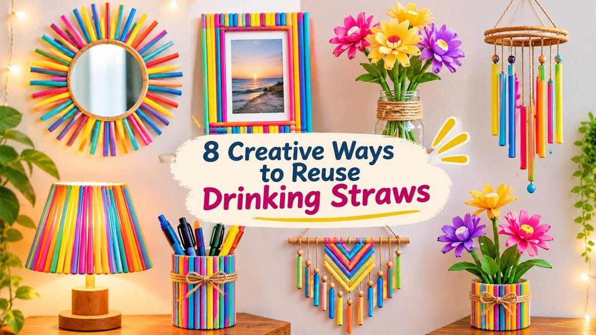 8 Creative Ways to Reuse Drinking Straws in Home Decor