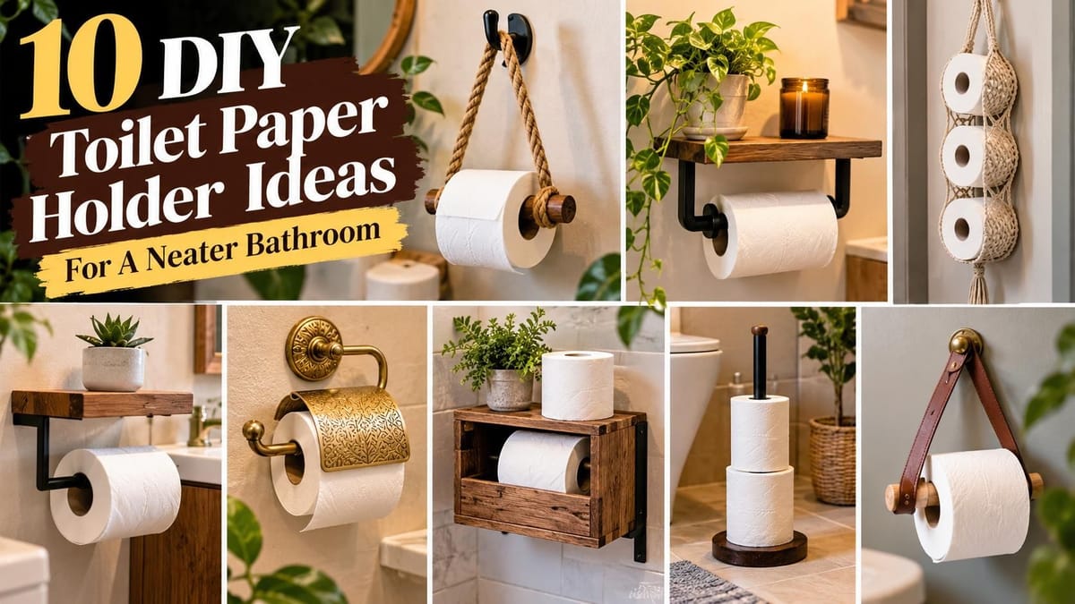10 DIY Toilet Paper Holder Ideas For A Neater Bathroom