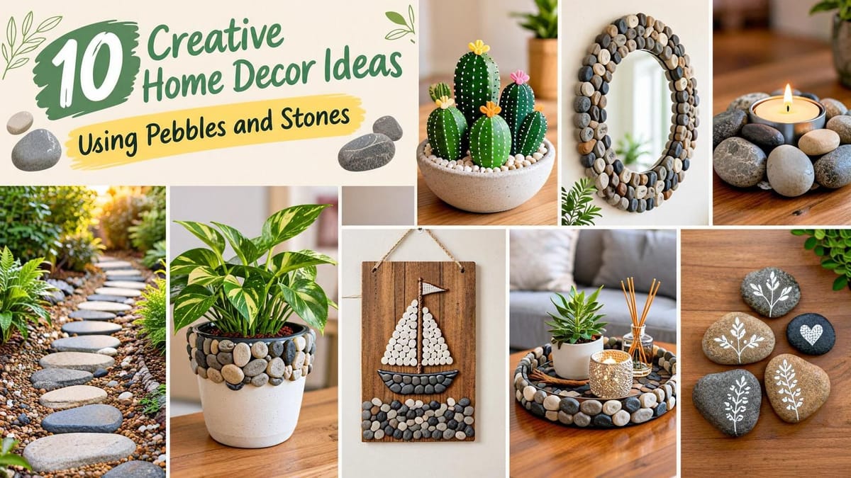 10 Creative Home Decor Ideas Using Pebbles and Stones