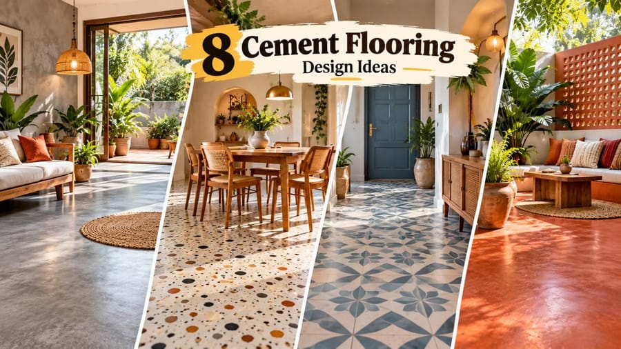 8 Cement Flooring Design Ideas For a Stylish Home