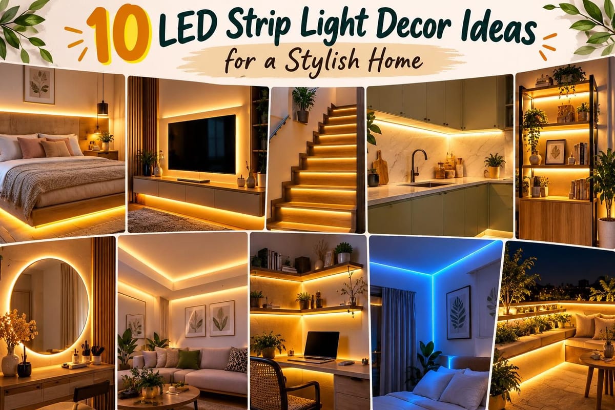Binge Bytes Led 10 LED Strip Light Decor Ideas for a Stylish Home