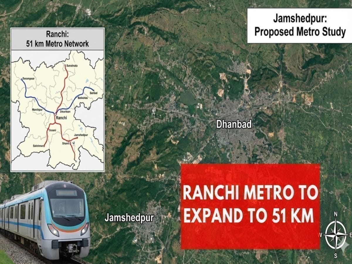 Ranchi Metro Set to Extend to 51 km- Metro Plans for Jamshedpur and Dhanbad