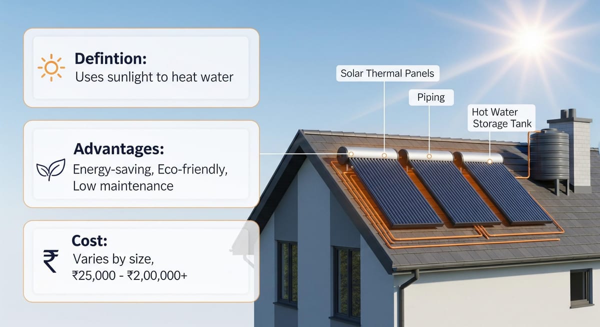 Solar Water Heating Systems- Definition, Advantages And Cost