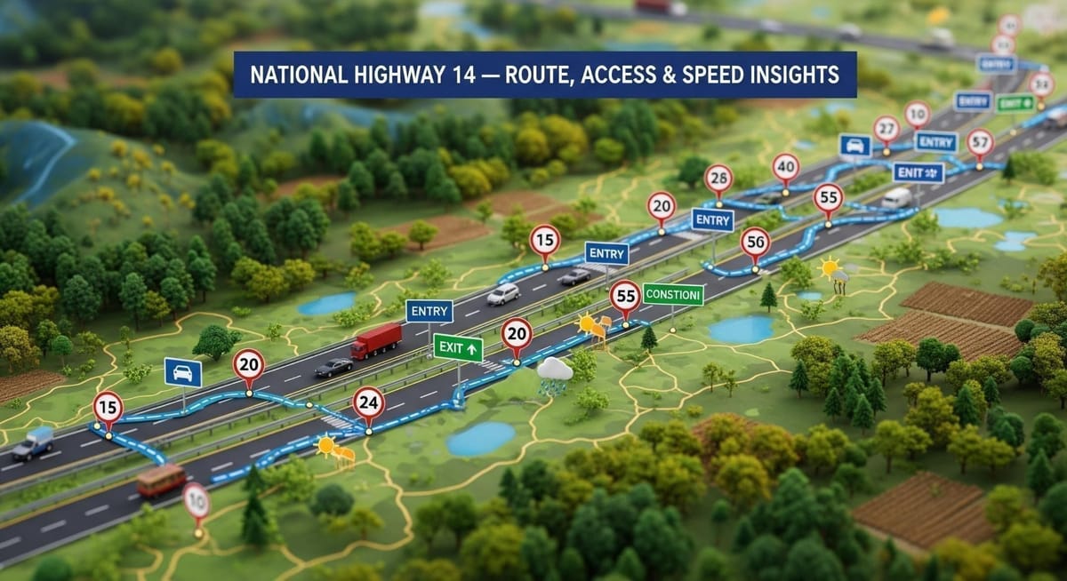 National Highway 14: Route Map, Entry Exit Points, Speed & Current Status