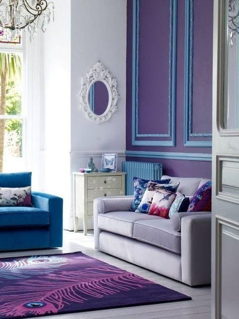 Purple Two Colour Combination for Bedroom Walls - 11 Design ...